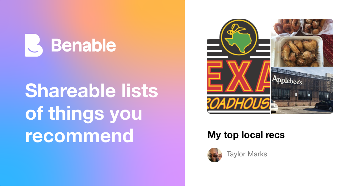 My top local recs