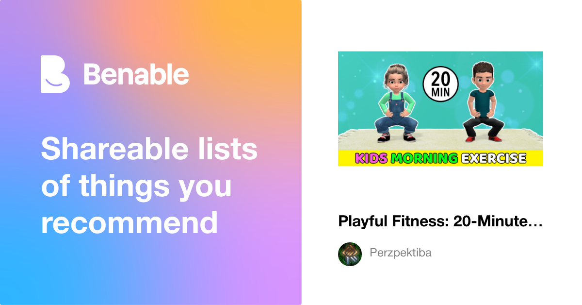 Playful Fitness: 20-Minute Exercises for Kids