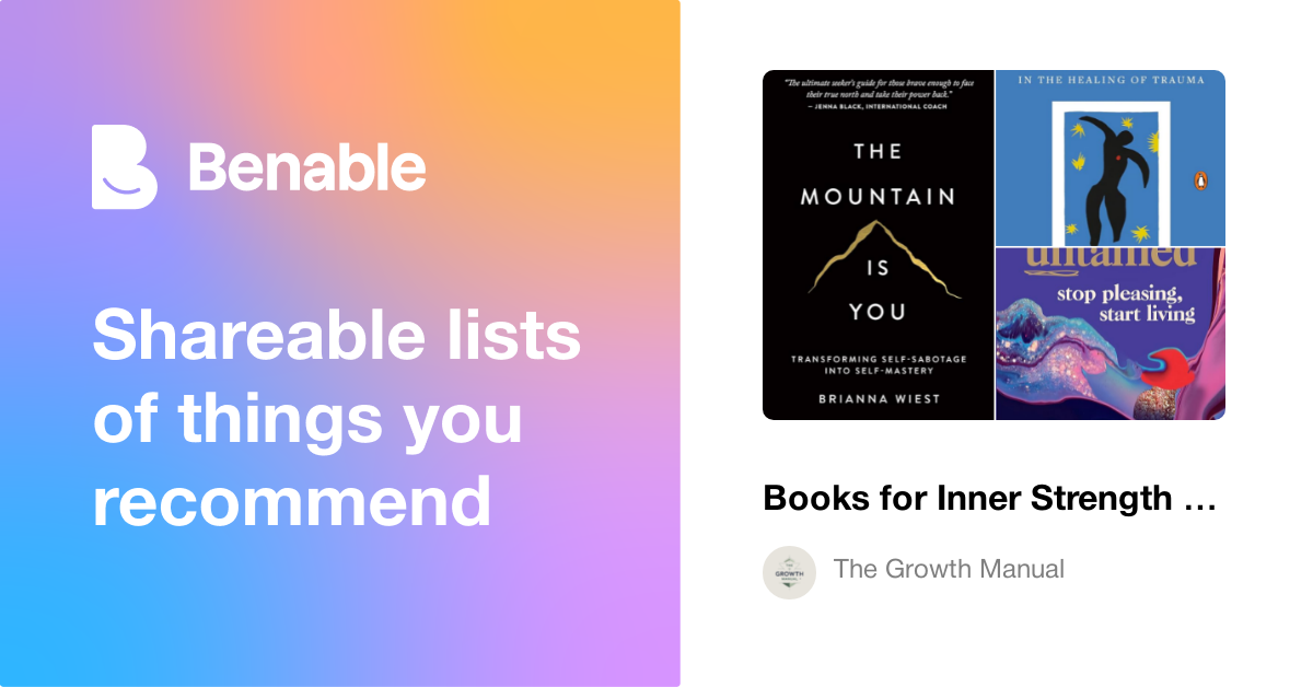 Books for Inner Strength & Emotional Evolution