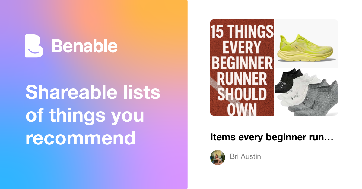 Items every beginner runner should own