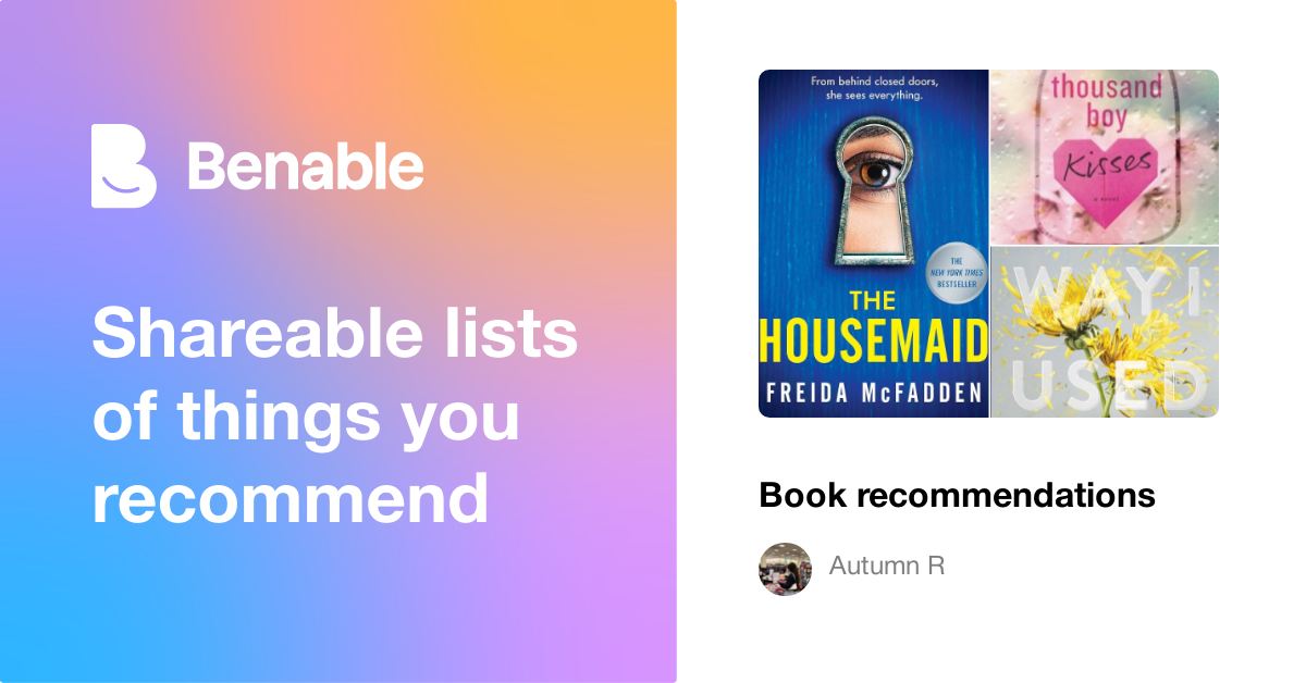 Book recommendations