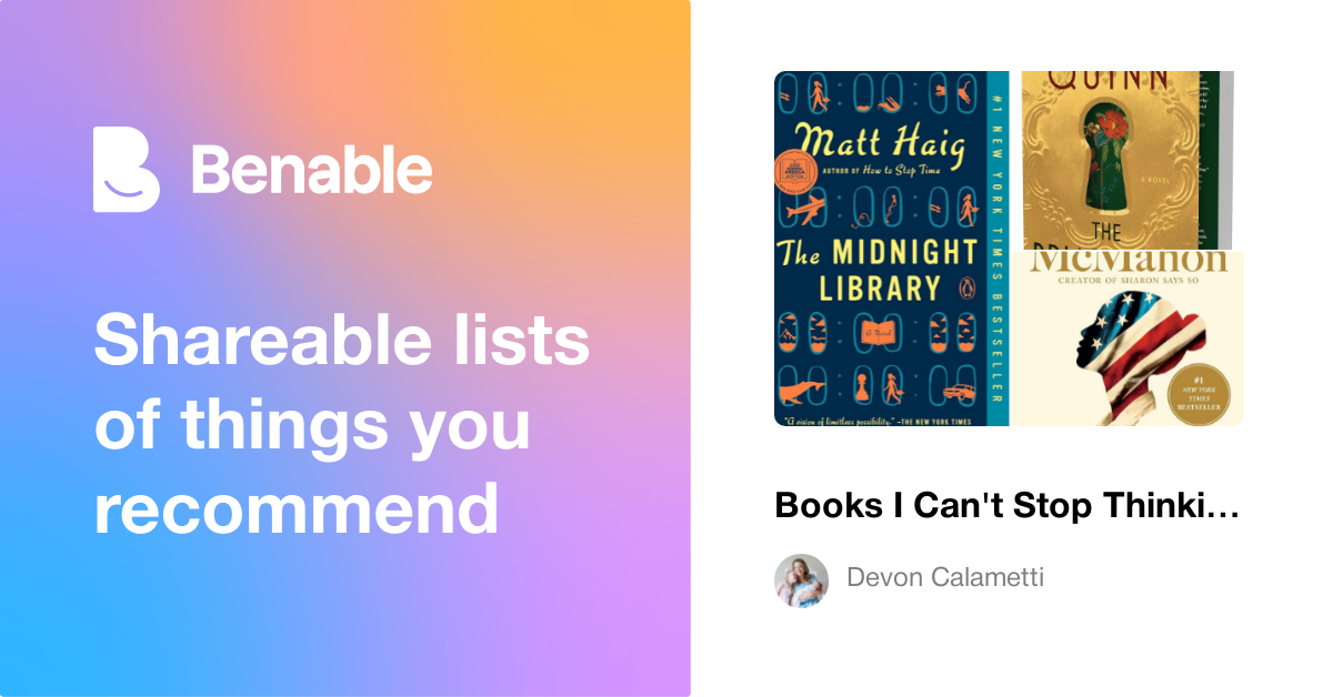 Books I Can't Stop Thinking About