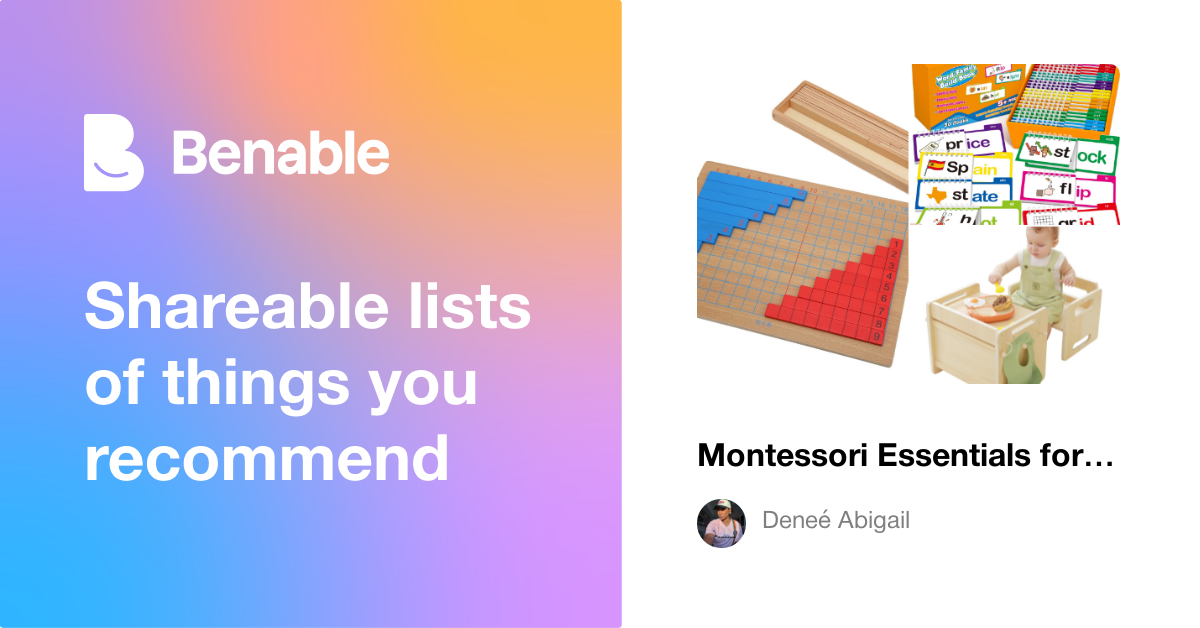 Montessori Essentials for Early Learning