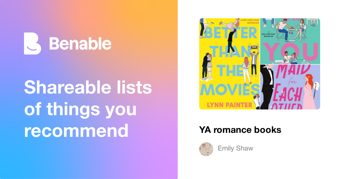 YA romance books