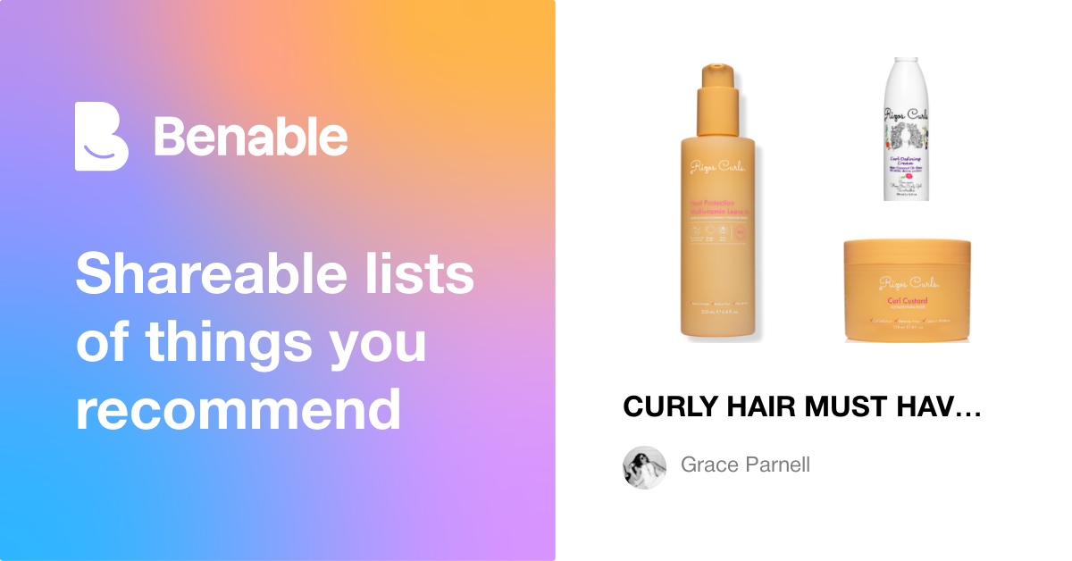 CURLY HAIR MUST HAVES🖤