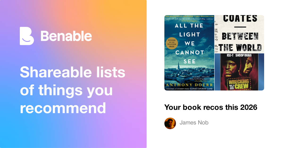 Your book recos this 2026