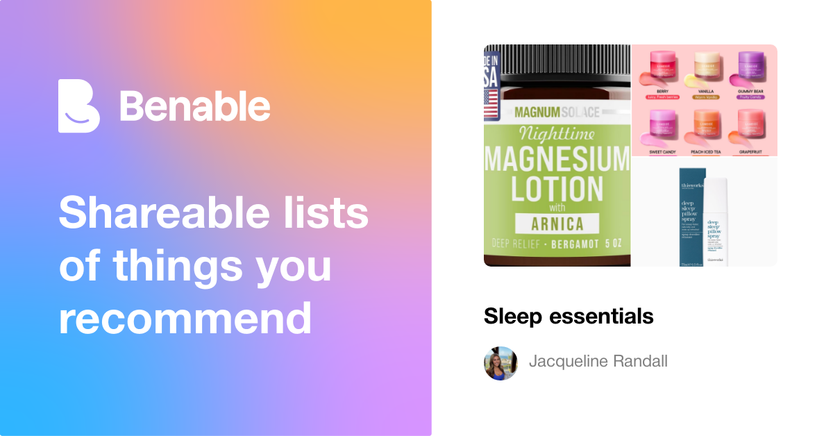 Sleep essentials