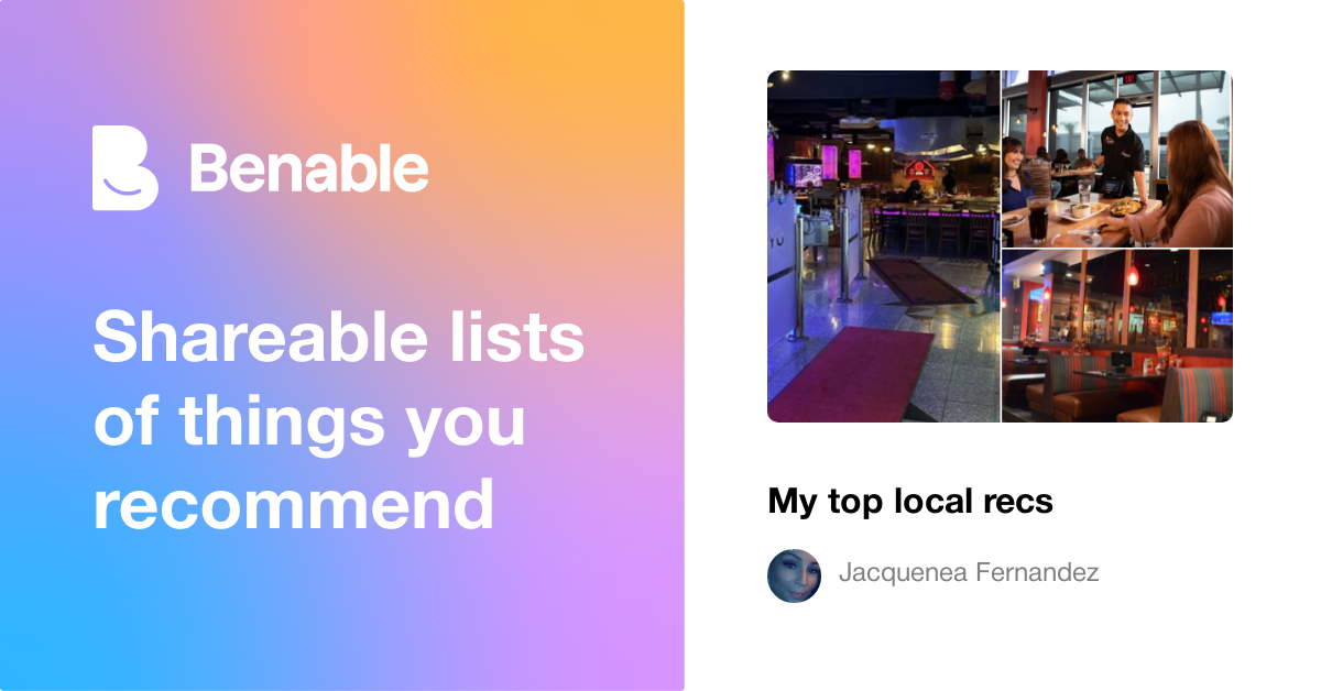 My top local recs
