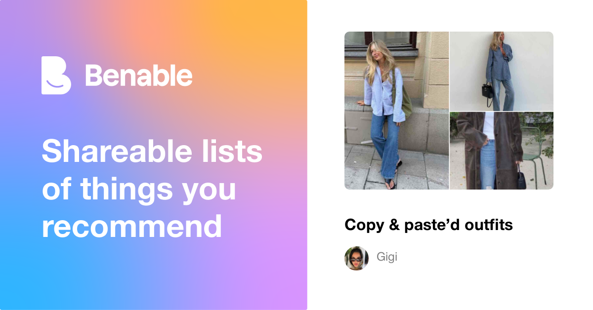 Copy & paste’d outfits