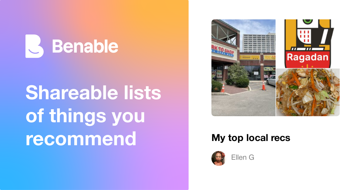 My top local recs