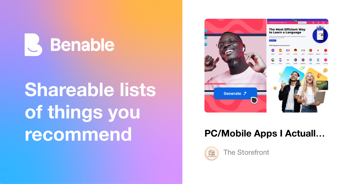 PC/Mobile Apps I Actually Use (and Would Pay For Again)