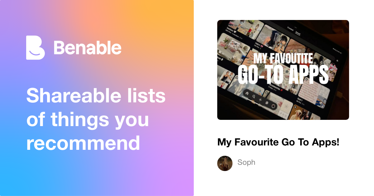 My Favourite Go To Apps!