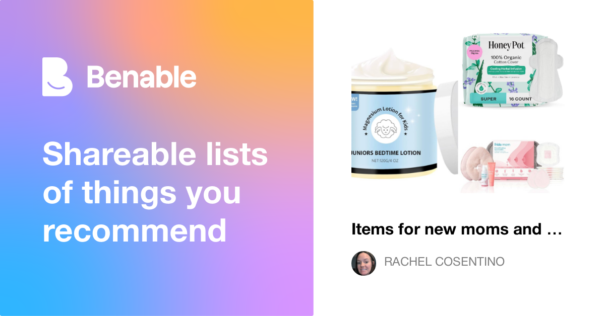 Items for new moms and baby ️