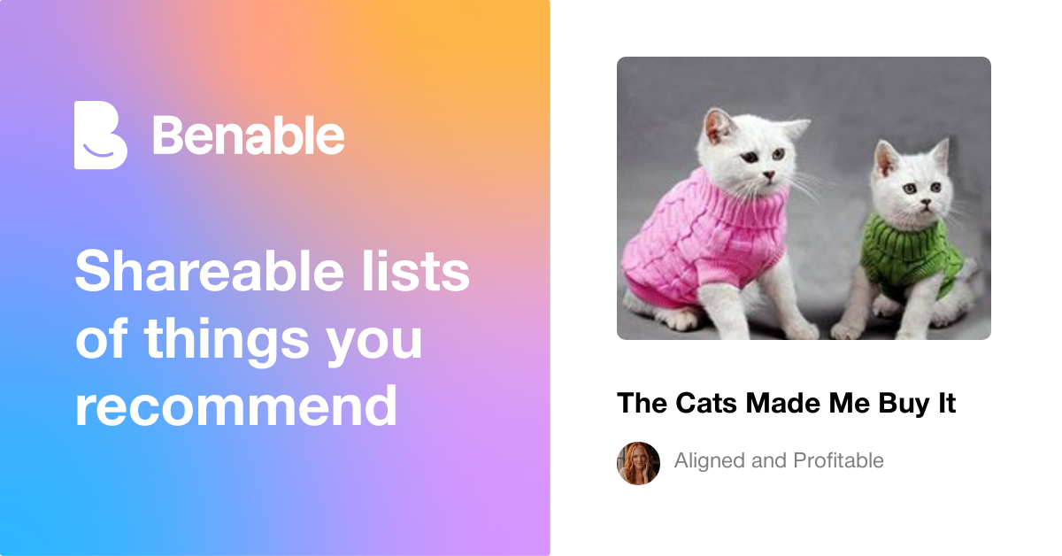 The Cats Made Me Buy It