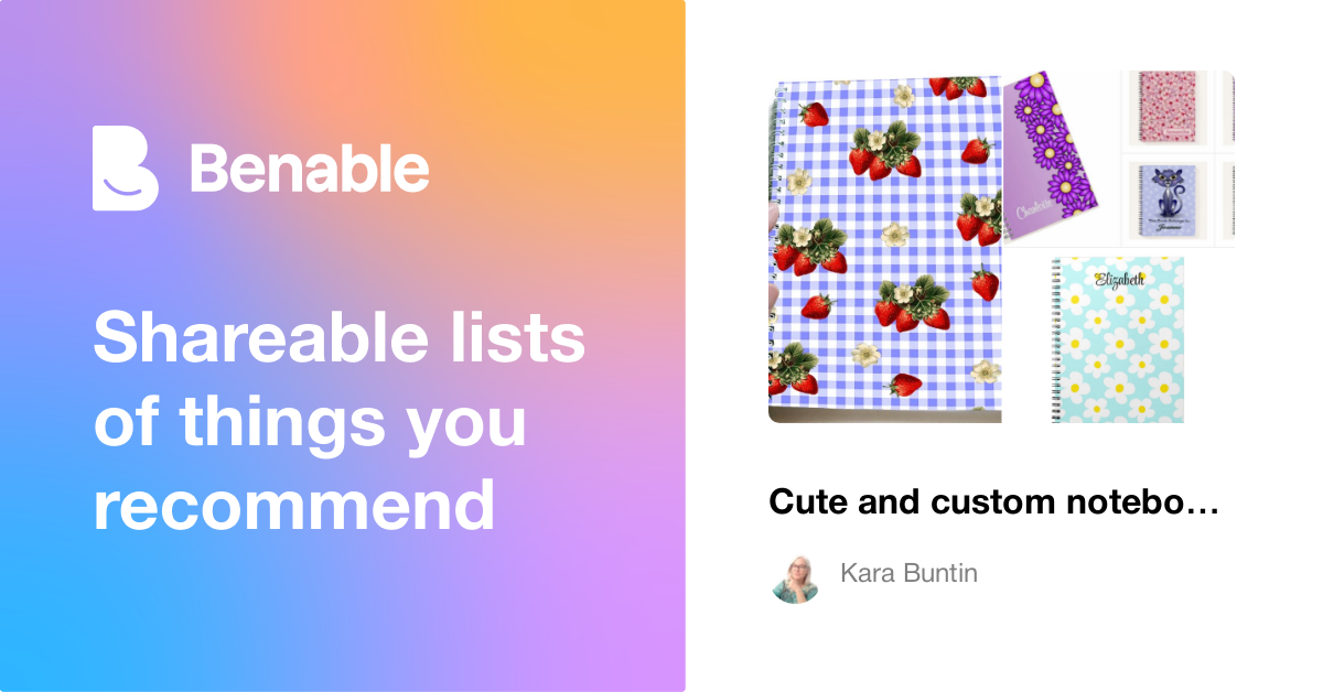 Cute and custom notebooks for a paper lover