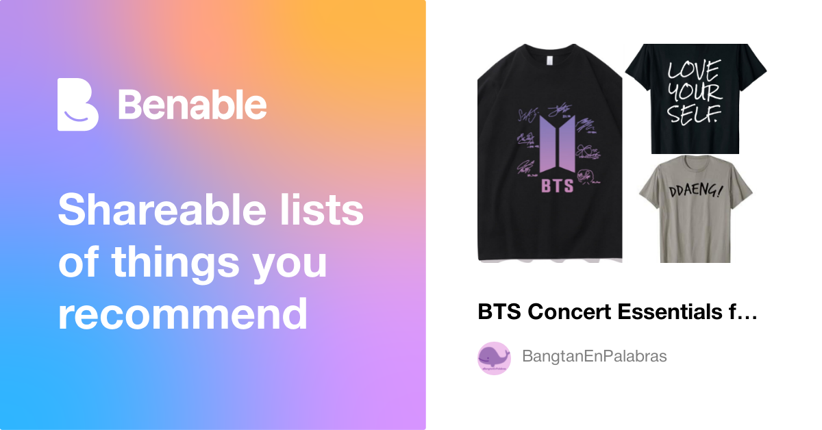 BTS Concert Essentials for ARMY