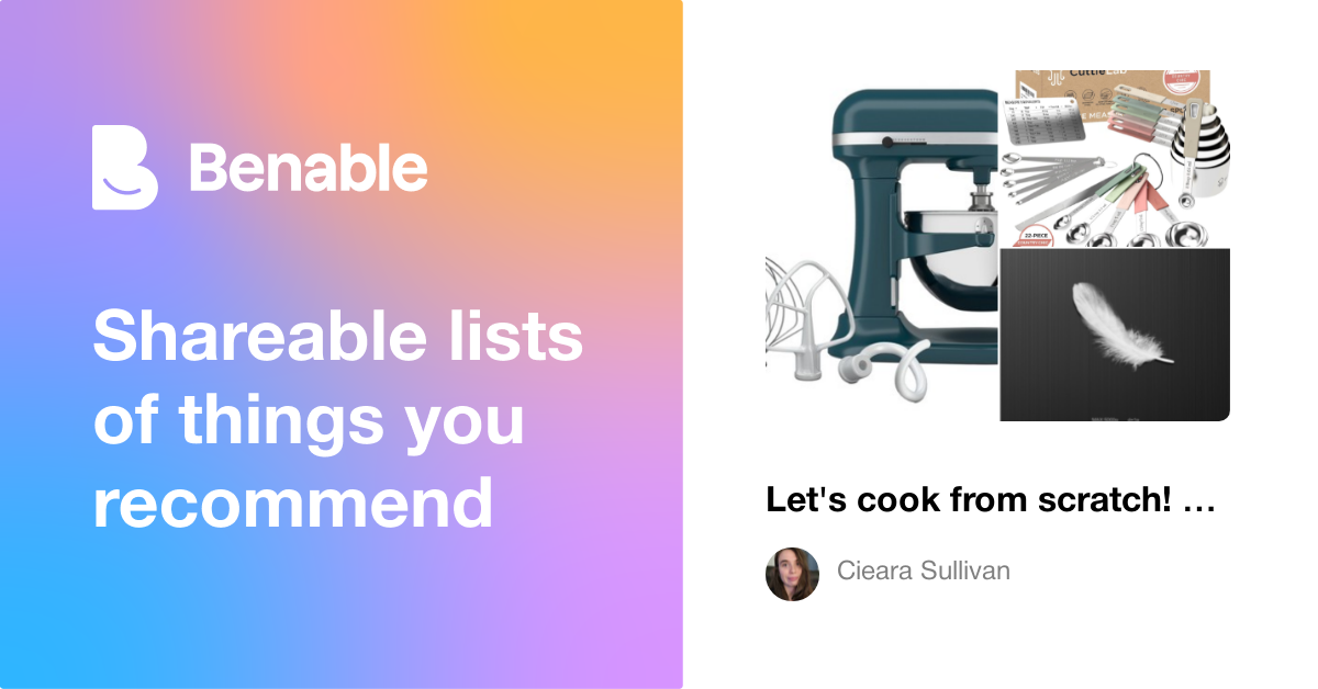 Let's cook from scratch! Kitchen basics
