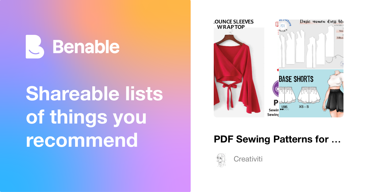 Sewing patterns