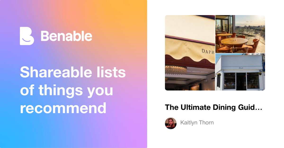 The Ultimate Dining Guide🥂 ️