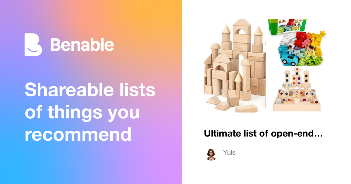 Ultimate list of open-ended toys for creative play