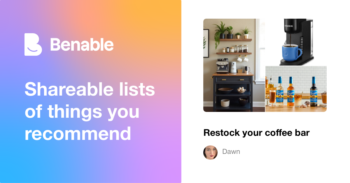 Restock your coffee bar