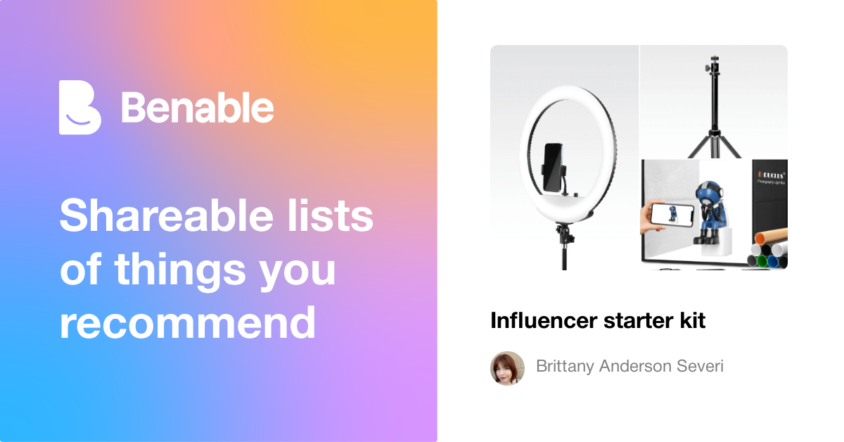 Influencer starter kit