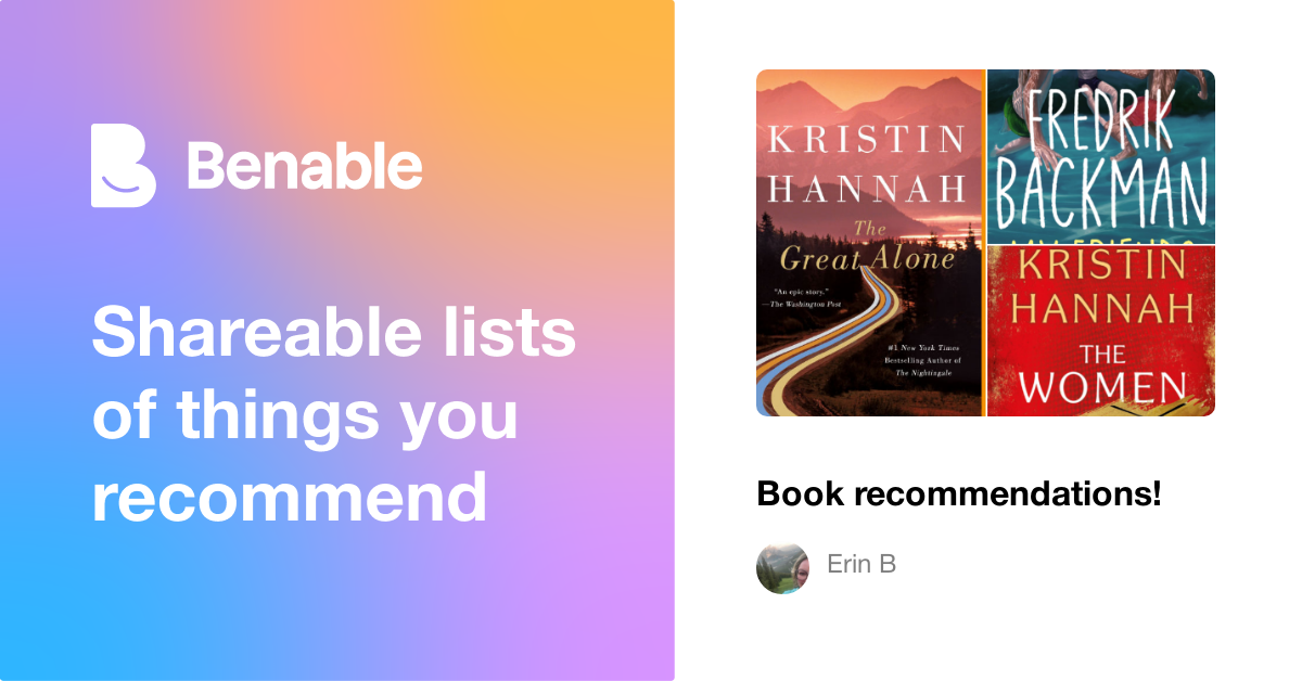 Book recommendations!