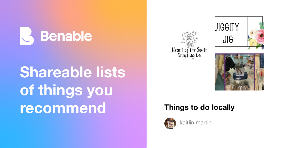 Things to do locally