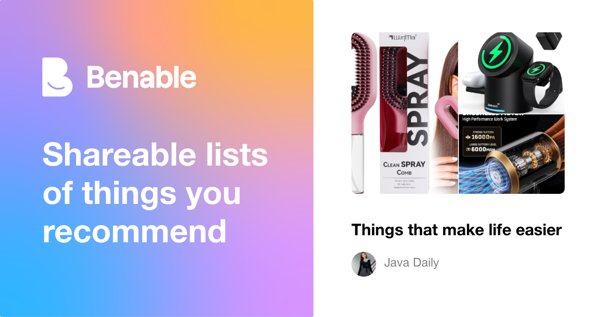 Things that make life easier