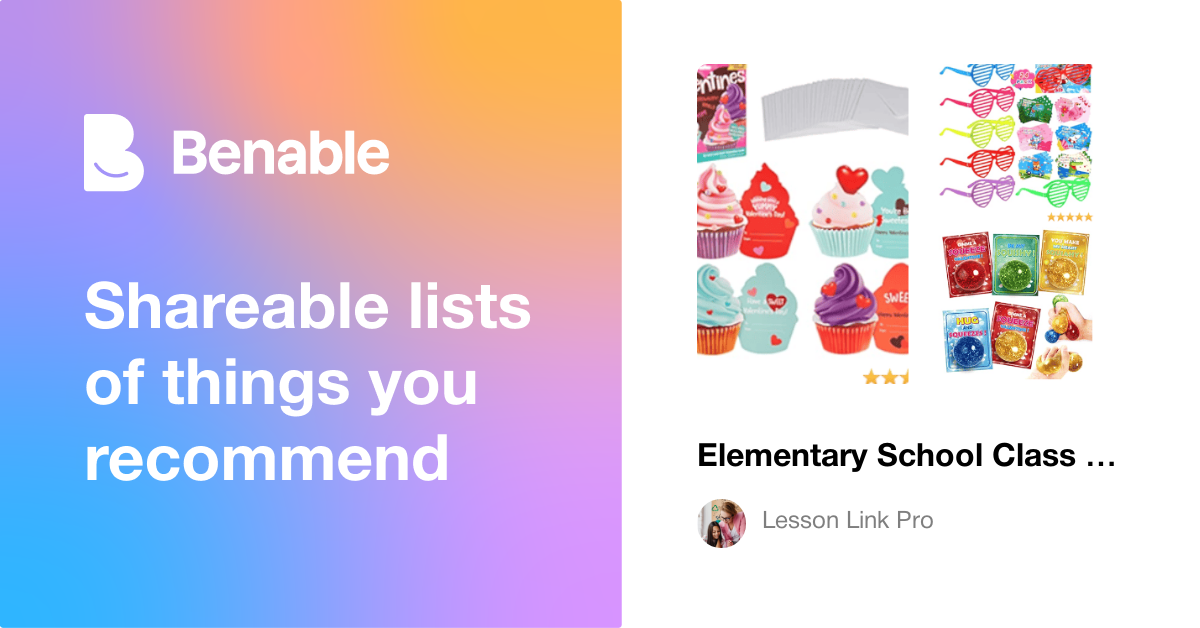 Elementary School Class Valentine Packs
