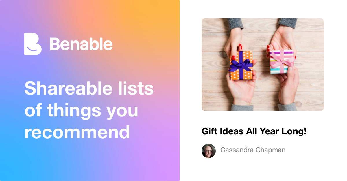Gift Ideas All Year Long!