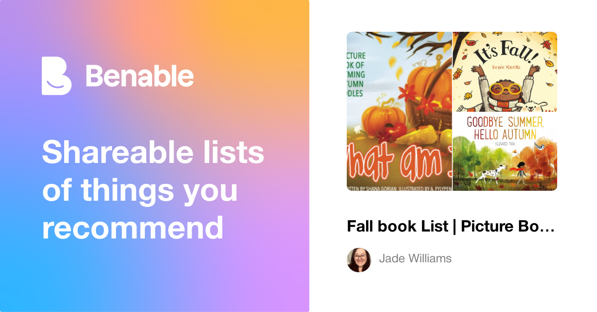 Fall book List | Picture Book Edition