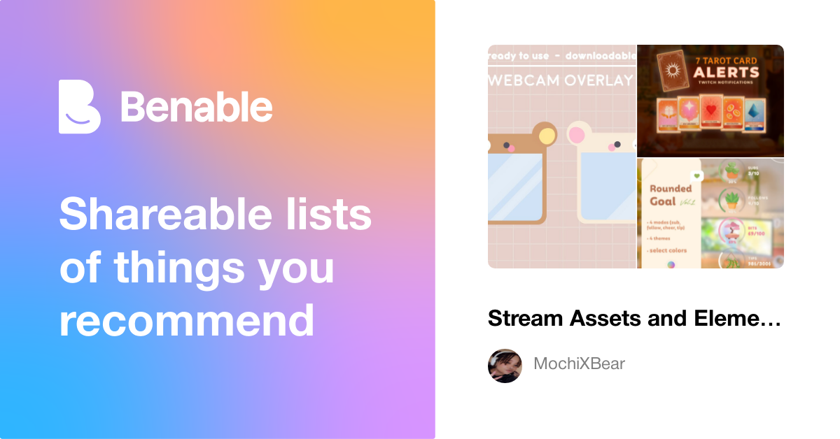 Stream Assets and Elements
