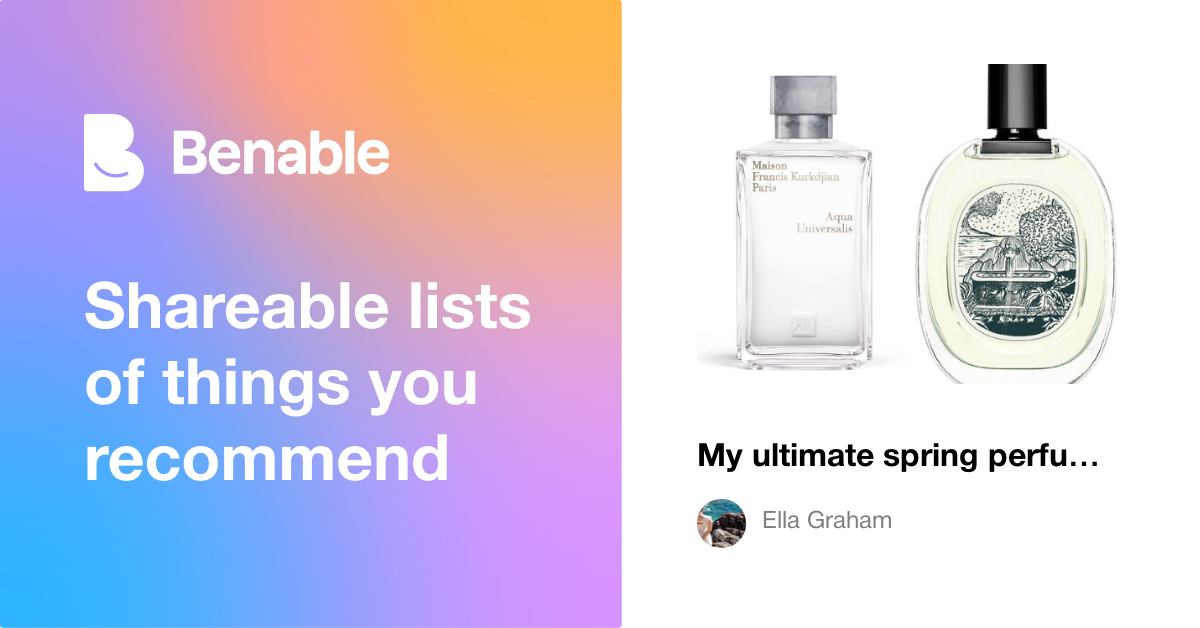 My ultimate spring perfume list 2026