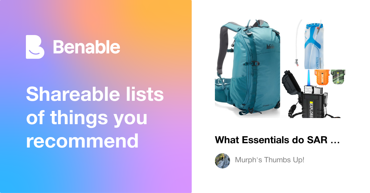 What Essentials do SAR members carry?