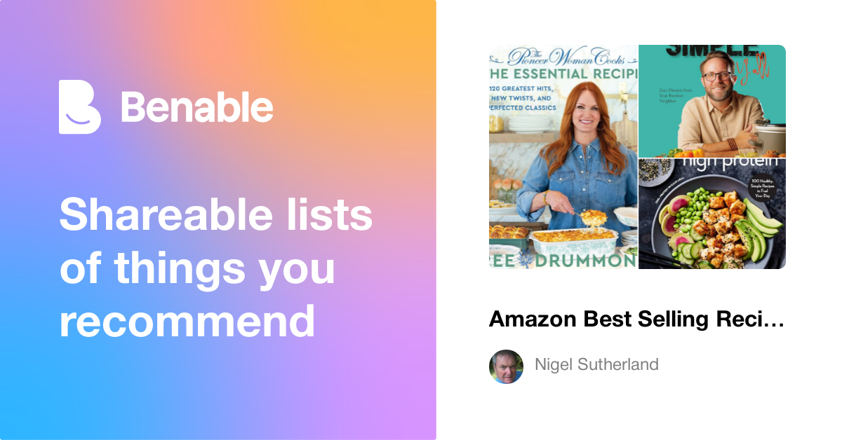 Amazon Best Selling Recipe Books