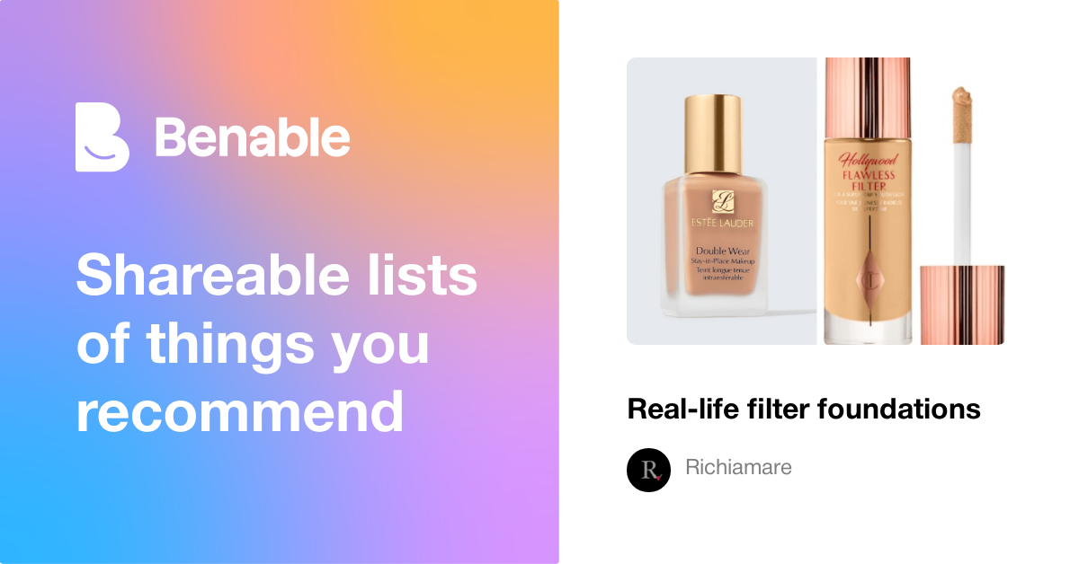 Real-life filter foundations