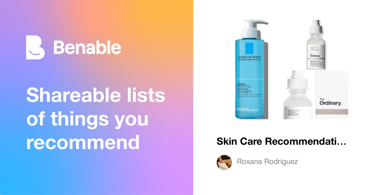 Skin Care Recommendations