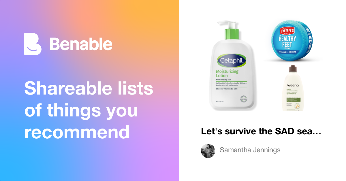 Let's survive the SAD season together with some of my favourite items ...
