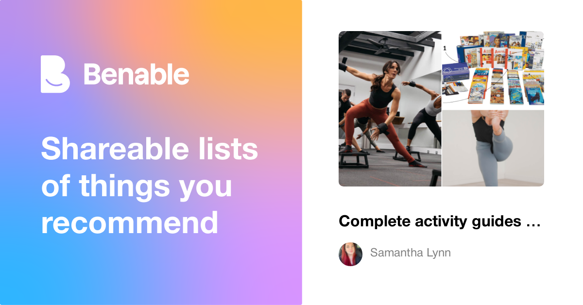 Complete activity guides to help you feel your best!
