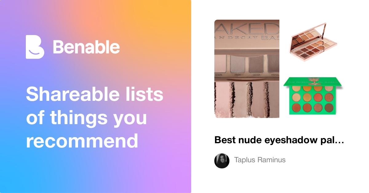 Best nude eyeshadow palettes