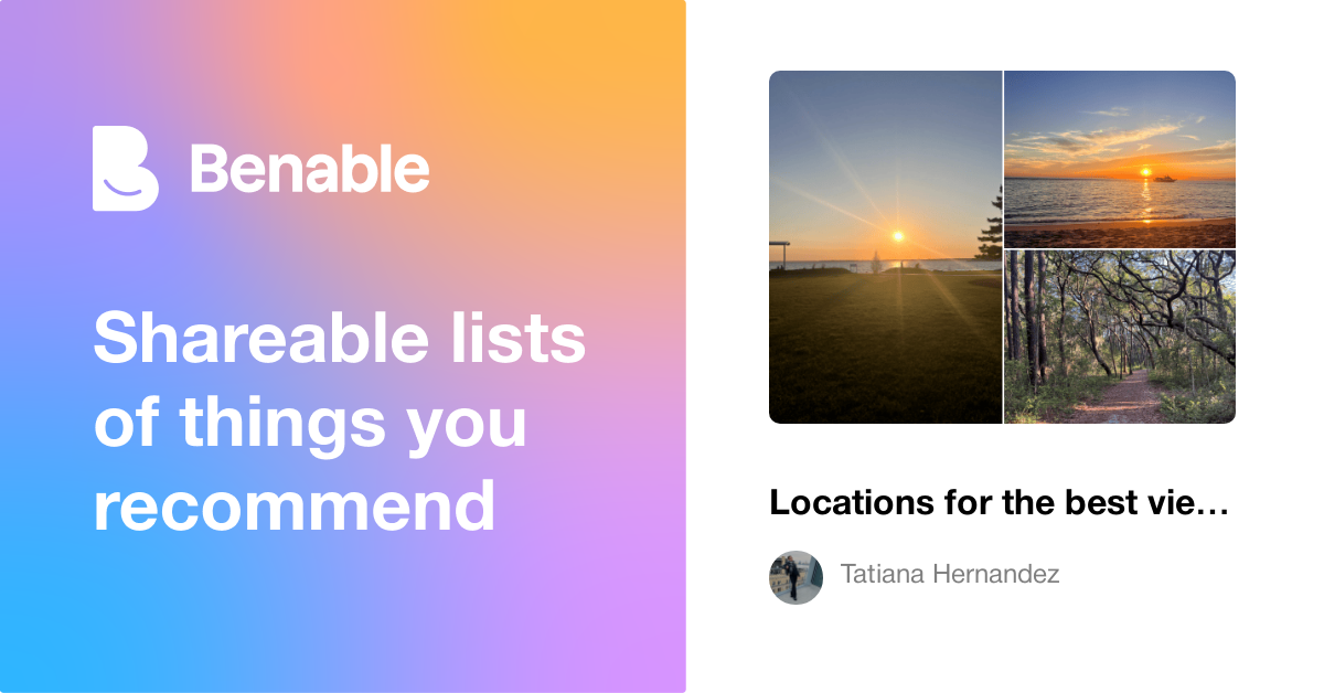 Locations for the best views