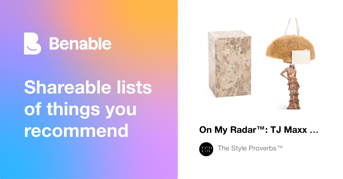 On My Radar™: TJ Maxx Edition