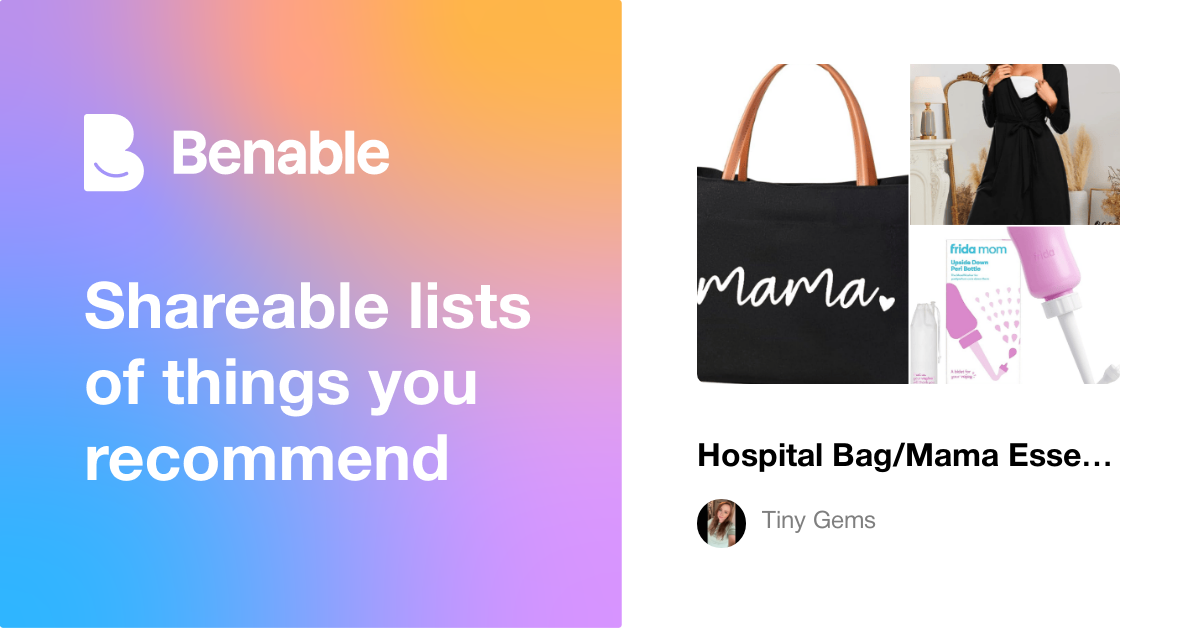 Hospital Bag Mama Essentials