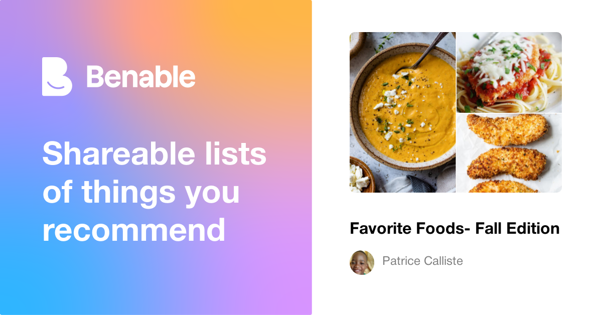 Favorite Foods- Fall Edition