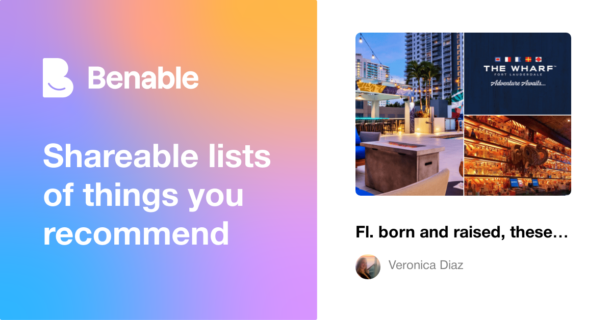 Fl. born and raised, these are my fave destinations.