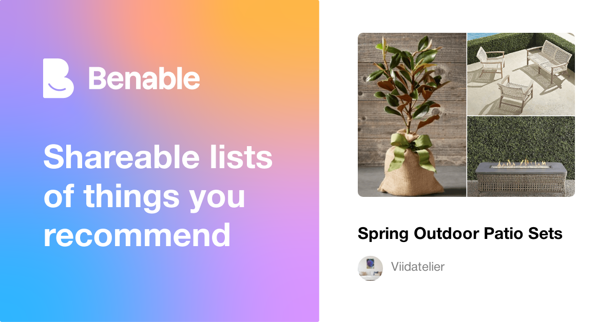 Spring Outdoor Patio Sets