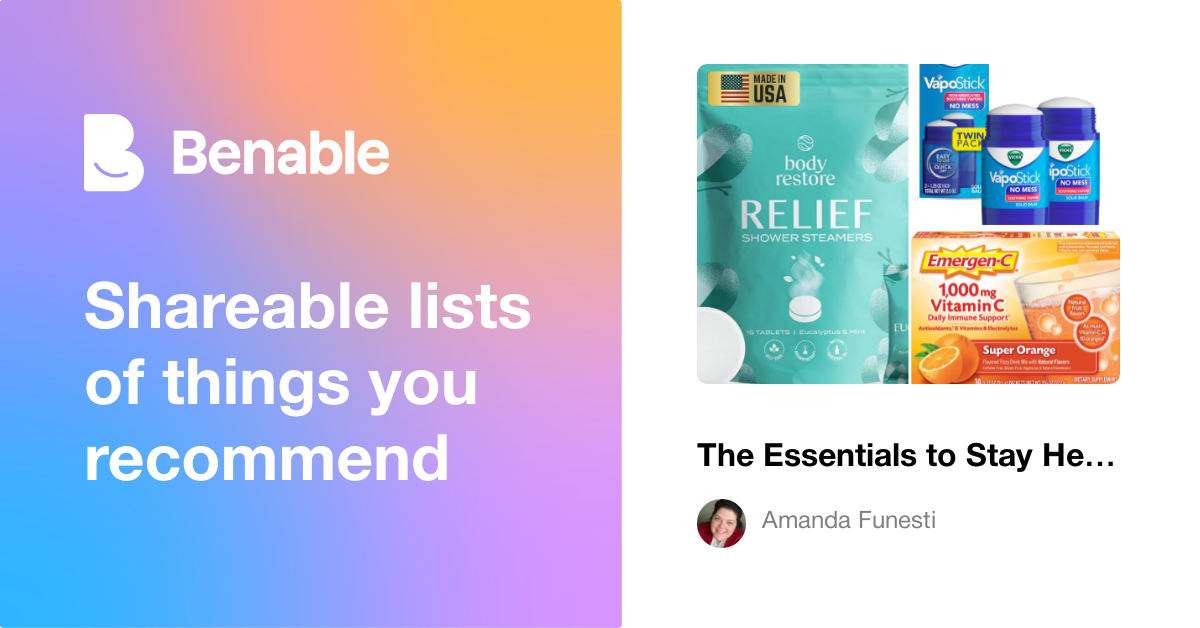 The Essentials to Stay Healthy or Fight Germs