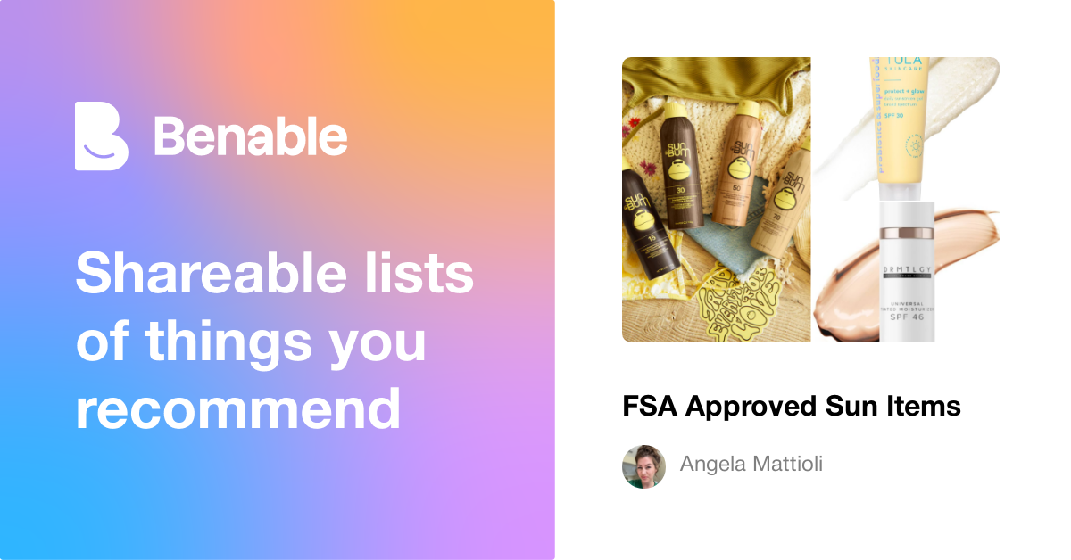 FSA Approved Sun Items