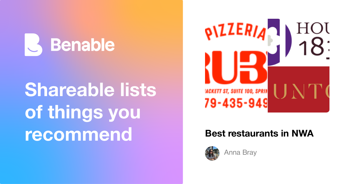 Best restaurants in NWA